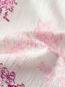 Women's Textured Print Fitted Camisole, Elegant For Vacation, Commute And Everyday Wear - Purple - View 5