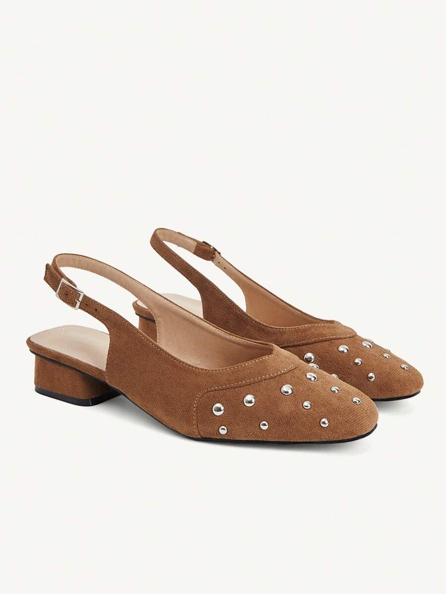 CUCCOO CHICEST Buckle Simple And Generous Fashion Versatile Leisure Workplace Commuter Women Flat Shoes - Brown - View 1