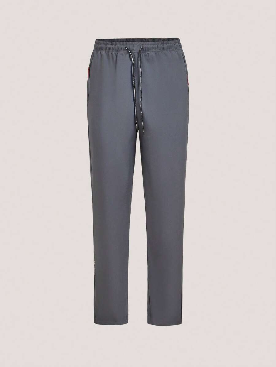 Driftmere Pantalones deportivos para hombres, pantalones delgados de verano para hombres, pantalones sueltos y casuales, transpirables, elásticos y ligeros, para gimnasio, entrenamiento, senderismo y deportes - Gris - Ver 1