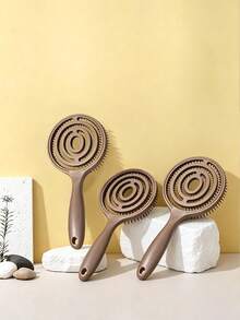 Madebyblanc 1 chiếc lược massage rỗng ruột bằng lông heo rừng, giúp gỡ rối, tạo độ phồng, massage da đầu, chống tĩnh điện, làm mượt, kiểm soát tóc xơ rối, nhẹ nhàng cho da đầu, tăng độ dày cho tóc, thích hợp sử dụng tại nhà, salon, du lịch và hàng ngày cho cả nam và nữ. - Nhiều màu - Xem 4