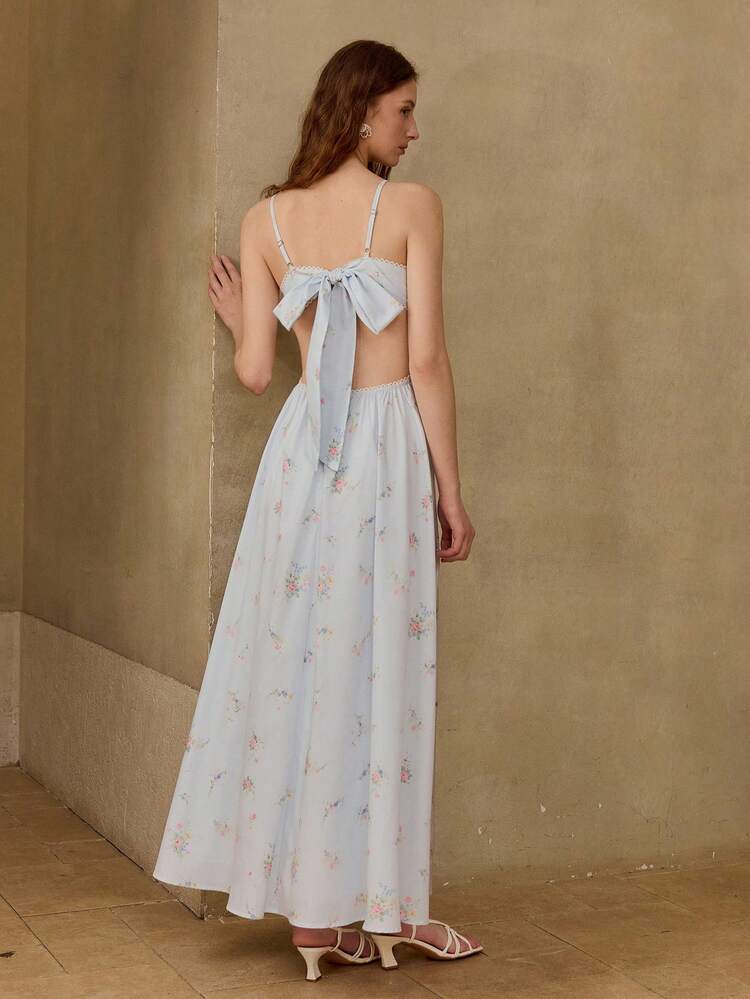 WOMEN'S ELEGANT PRINTED FLOWING DRESS