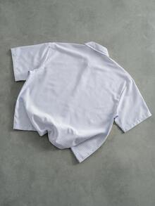 PAVTROS Áo sơ mi nam tay ngắn kẻ sọc cài cúc phía trước, kiểu dáng thời trang thường ngày. - Nhiều màu - Xem 2