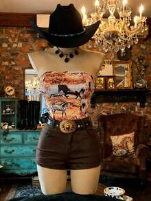 NostaNoir Áo quây in họa tiết tối giản dành cho nữ - Nhiều màu - Xem 1