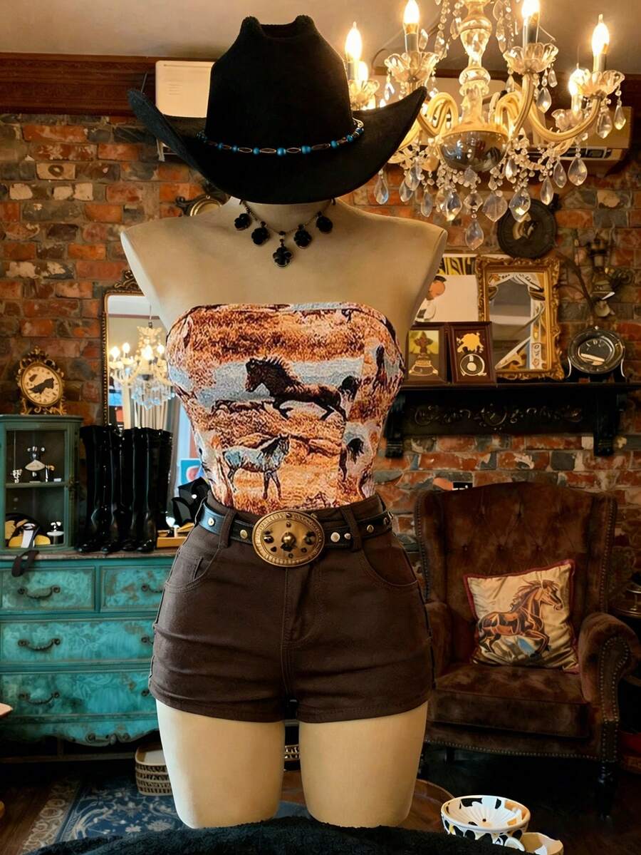 NostaNoir Áo quây in họa tiết tối giản dành cho nữ - Nhiều màu - Xem 1