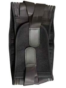 Unisex Back Support Belt With Breathable Shoulder Straps & Anti-Slip Design, Lumbar Support Brace For Lifting, Work & Daily Use, Comfortable For Home & Outdoor Activities - Black - View 5