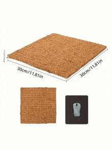 1-Pack Coir Chicken Nest Box Liners, Square, Soft & Absorbent Hen Nesting Pads, Poultry Coop Bedding, Ideal For Laying Hens - Brown - View 9