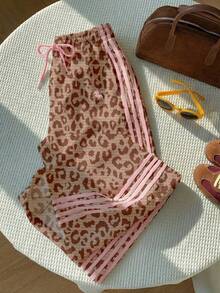 Comfortcana Quần nữ dáng rộng phối màu tương phản, sọc bên hông, cạp chun, kiểu dáng thể thao thoải mái cho mùa hè, đa năng, phù hợp cho trang phục thường ngày, quần cargo. - Nhiều màu - Xem 7