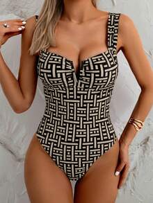 Swim Vcay Women's Casual Printed One-Piece Swimsuit - Multicolor - View 5