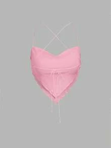 MOD Set de 3 piezas: Top sin mangas de cuello de pico - Burdeos - Ver 8