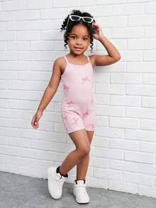 Young Girl Casual Street Fashion Leopard Print Jumpsuit - Black and White - View 4