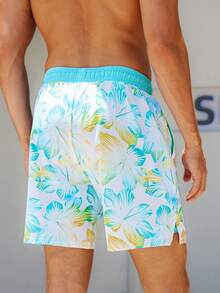 CoralVoy Men's Floral Print Casual Beach Shorts - Multicolor - View 2