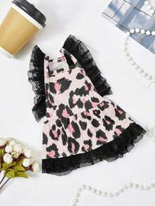 PETSIN 1 chiếc váy ren họa tiết da báo ngọt ngào, nữ tính dành cho chó/mèo cưng, nhẹ nhàng, thích hợp cho mùa hè, thời trang và được ưa chuộng ở Châu Âu và Mỹ, phù hợp cho chó và mèo nhỏ. - Nhiều màu - Xem 28