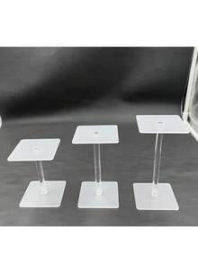 Giá đựng bánh acrylic, tháp trưng bày tráng miệng nhiều tầng, giá đựng bánh cupcake tròn/vuông trong suốt có thể tháo rời, giá trưng bày bánh ngọt nhỏ, bánh quy bằng acrylic trong suốt cho đám cưới, tiệc tùng. - Trong sáng - Xem 5