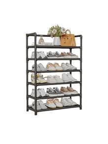 1个3-7层鞋架，多层组装，简易收纳架，适合家庭使用，门口，防尘鞋柜，宿舍，出租公寓，节省空间且经济实惠的收纳架。 - 彩色 - 查看 7