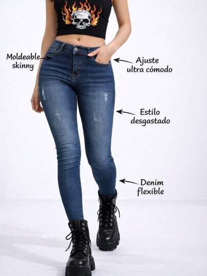 Jeans skinny dama moldeadores sexy elegantes oficina uso diario primavera verano denim ajustado cintura alta comodo moderno estilizado