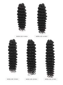 Boho Braids Miracle Knots Crochet Human Hair In 100% Remy Human Hair Feather Line Crochet Hair Braids Salon Silky Seamless Invisible Natural Black Color Feather Crochet Human Hair Braiding For Thin Hair Woman Micro Pre Looped Crochet Human Hair Deep Wave Extensions - Natural Black - View 3