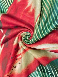 Rovax 复古优雅花卉印花女式修身短袖多色渐变T恤，夏季必备，时尚T恤，潮流T恤，适合作为礼物送给兄弟姐妹，适合作为礼物送给姐妹，适合作为礼物送给母亲，母亲节礼物，休闲时尚上衣。 - 藍色 - 查看 5