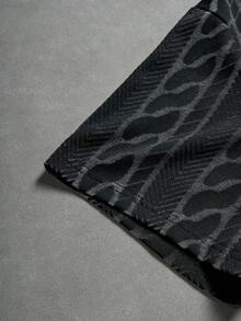 Manfinity EMRG Men's Striped Crew Neck Short Sleeve Casual Versatile T-Shirt - Black - View 4