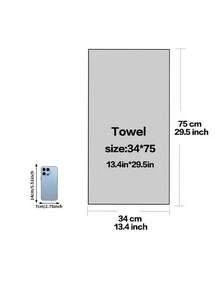 1pc/ 2 PC (Towel + Laundry Towel), Striped Design, Thickness, Sucking, Softness, Skin Friend, Face Towel And Indoor Bathroom Bath Towel - White - View 3