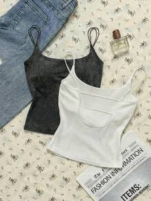 Attitoon 2pcs/Set Women's 95% Cotton Casual Camisole - Multicolor - View 4