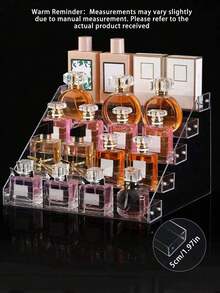 1PC New Style Transparent Tiered Perfume Storage & Display Stand, Cosmetic & Toy Organization Rack,For Holiday Beach, Bathroom Collection, Bedroom Collection, Large Capacity - Clear - View 5