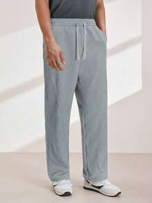 Driftmere Men's Loose Drawstring Waist Sweatpants With Slant Pockets,Lightweight / Breathable / Stretch/Comfortable,Joggers / Track Pants / Sweatpants/Sports - Light Grey - View 8