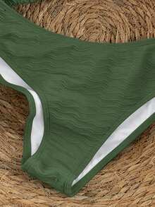 Vaytide 2026 Printemps/Été Femmes Bikini 2 Pièces à Bretelles Fines de Couleur Unie Doux et Mignon à Découpe Haute sur les Côtés Maillot de Bain Zestiva Un Prix Maillots de Bain pour Femmes Ensemble Bikini pour Femmes Maillots de Bain pour Femmes - Militaire verte - Voir 4