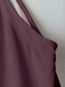SHEIN Clasi Bộ áo liền quần nữ không tay cổ tròn thắt nơ phía trước in hoa dáng rộng thoải mái - Nhiều màu - Xem 2