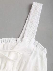 Sweetra Spring/Summer New Design Sense High Street Elegant Retro Sexy Slim Fit Elegant College Style Versatile Comfortable White Dress For Outing - White - View 5
