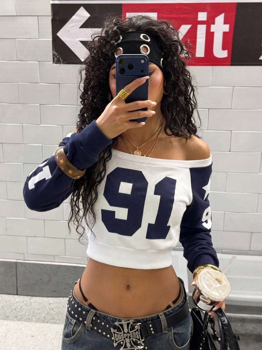 StreetHx Áo nỉ màu tương phản, Tốt nghiệp xanh nước biển, Trở lại trường, Tốt nghiệp, Giáo viên dành cho nữ, Áo nỉ chui đầu trở lại trường mùa thu - Màu xanh hải quân - Xem 1