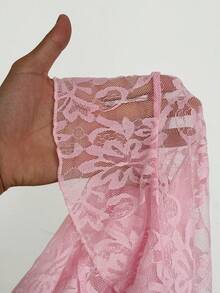 Sunspun 3pcs Plus Size Women Vacation Style Strapless Top, Skirt And Cover-Up Set - Baby Pink - View 8