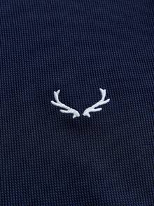 NORVETH 男士休闲纯色短袖Polo衫，夏季 - 藏蓝色 - 查看 5
