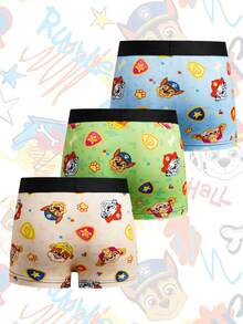 SHEIN | PAW Patrol 男童卡通印花撞色滚边平角内裤 - 彩色 - 查看 2