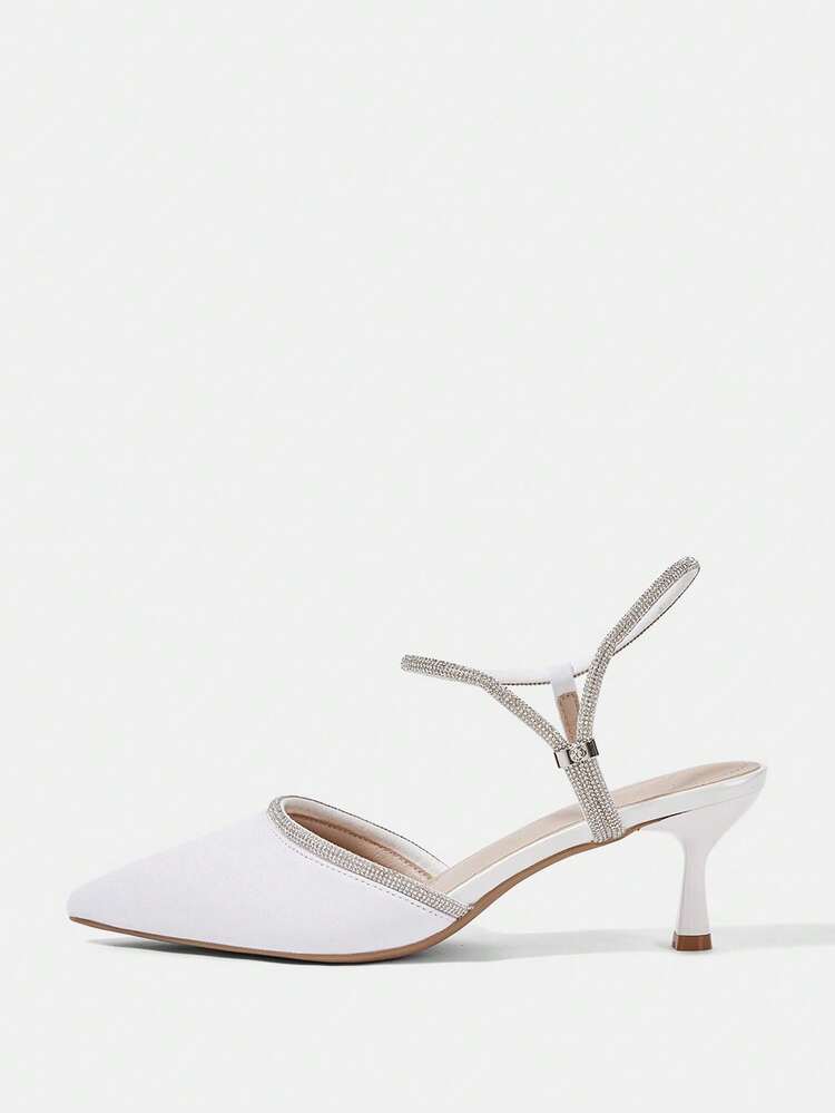 CUCCOO HITCHD Women's Elegant High-Heeled Shoes, Silver Flash Gradual Change Sequined High Heels, Pointed Heel Version, Rhinestone Cross-Strap, Stiletto-Heeled Women's Shoes, Weddings, Dinners/Parties/Dates Shiny Eye-Catching Items