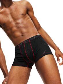 Rest Era 1pc Men's Sexy Mesh Jacquard Transparent Briefs Underwear - Black - View 4