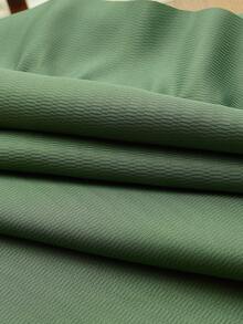 1pc Plain Voile Ruffle Edge Curtain, Nordic Luxury Solid Semi-Sheer Lightweight Soft Ruffle Edge Curtain, Suitable For Living Room, Bedroom, Party, Holiday, Home Decor - Green - View 8