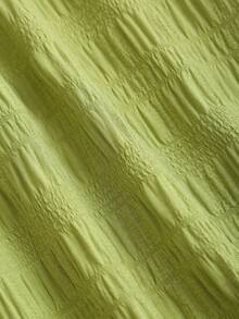 Sweetra 女士春夏新款清新青春度假风休闲百搭系带高腰宽松阔腿连体裤，牛油果绿 - 綠色 - 查看 7