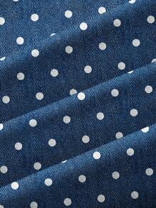 CosyJoli Plus Size Casual Loose Polka Dot Print Pants - Multicolor - View 7