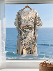 Sylviya 女士休闲碎花下摆度假夏季连衣裙 女士夏季服装 女士夏季连衣裙 女士沙滩装 女士沙滩裙 女士休闲连衣裙 女士度假装 女士夏季假日装 度假连衣裙 假日连衣裙 女士乡村装 女士碎花连衣裙 女士休闲波西米亚风女装 夏威夷 - 彩色 - 查看 1