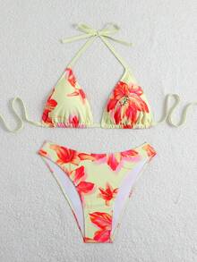 Swim Mod Bộ bikini 2 mảnh in hoa dành cho nữ cỡ lớn, mẫu mới mùa xuân hè 2026. - Nhiều màu - Xem 3