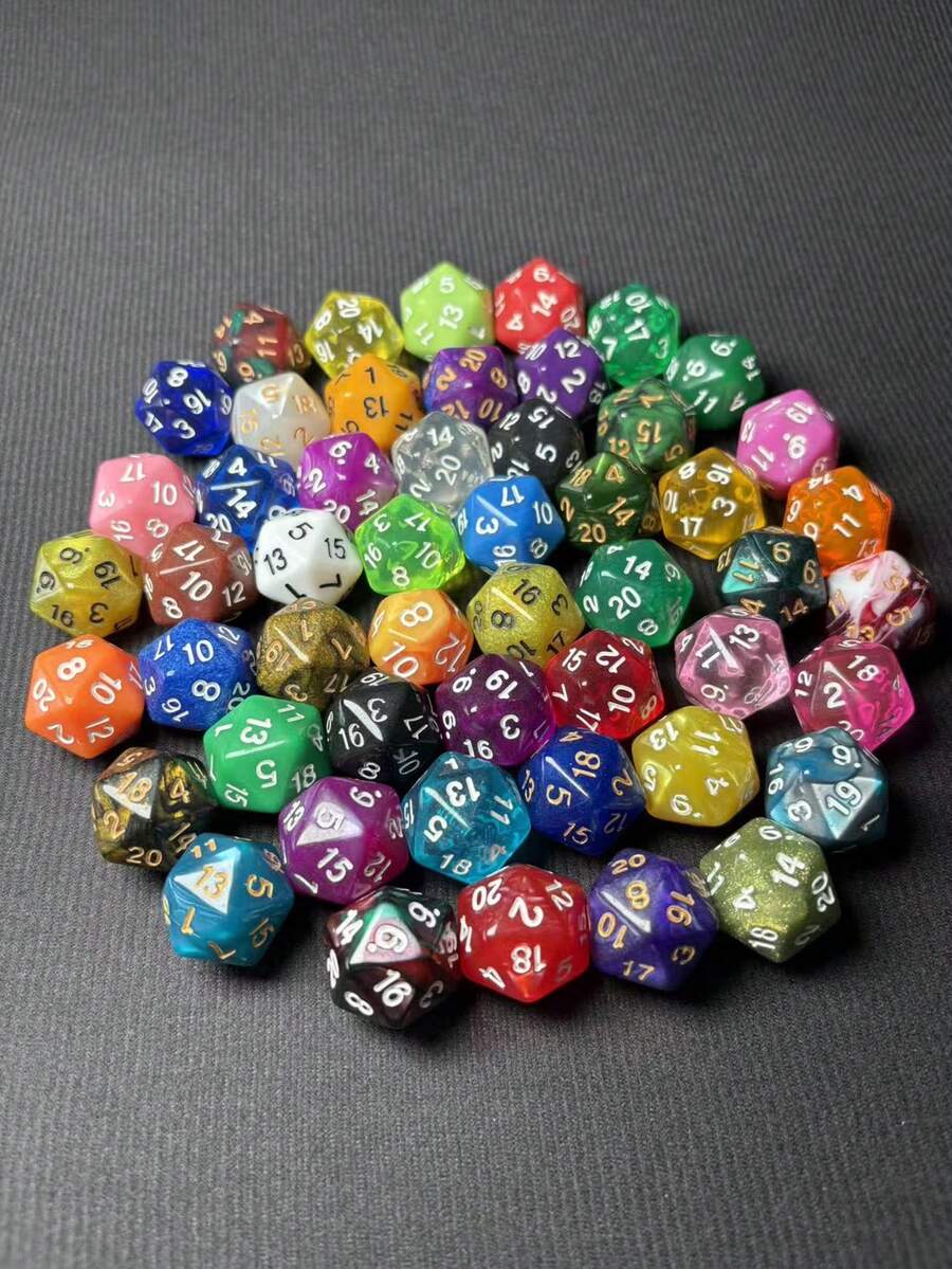 D-N-D Dice, With Dice Pouch, Compatible With D&D, RPG, MTG, And Other Role-Playing Tabletop Games - Multicolor - View 1