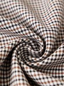 SHEIN Clasi Phong cách giản dị, tối giản, dễ phối đồ hàng ngày, cổ điển, thanh lịch, đa năng, tông ấm, họa tiết kẻ caro nhỏ, trang phục mùa hè cho nữ, áo blazer nữ. - Nhiều màu - Xem 7