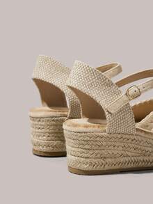 Styleloop 女士坡跟厚底凉鞋 - 杏色 - 查看 4