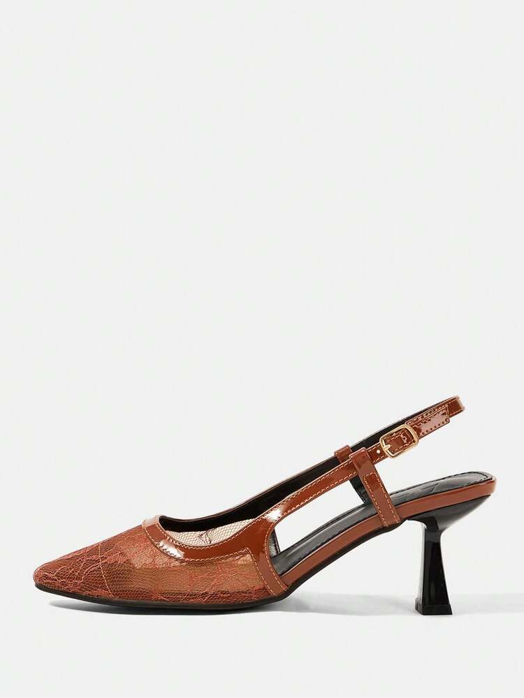 CUCCOO HITCHD Women's Elegant Lace Pumps For Commuting
