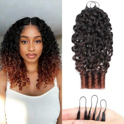 Boho Braids Tóc móc thủ công 100% tóc thật Remy, tóc xoăn kiểu Miến Điện, tóc móc lông vũ, tóc móc thắt nút kỳ diệu, tóc tết kiểu Boho, tóc giả làm tóc chuyên nghiệp, tóc mềm mượt, không đường nối, vô hình cho tóc mỏng, tóc nối móc siêu nhỏ có sẵn vòng móc.