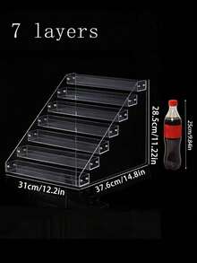 1PC New Style Transparent Tiered Perfume Storage & Display Stand, Cosmetic & Toy Organization Rack,For Holiday Beach, Bathroom Collection, Bedroom Collection, Large Capacity - Clear - View 13