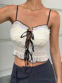 Elyressa O doamnă a țesut o vestă de vară elegantă și sexy - Caisă - Vizualizare 7