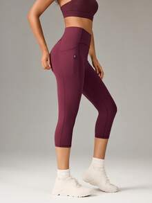 OutZeal Quần legging thể thao nữ, quần yoga, quần mặc hàng ngày, nhanh khô, có chức năng nâng đỡ bụng, nhiều túi, thích hợp cho hoạt động thể thao. - Màu Đỏ Sâu - Xem 8