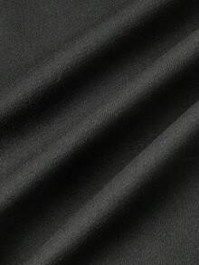 Pantalon de sport pour hommes avec taille à cordon, couleur unie, pantalon long décontracté, style basique, séchage rapide / respirant / extensible / léger, pour la gym/ l'entraînement - Noir - Voir 6