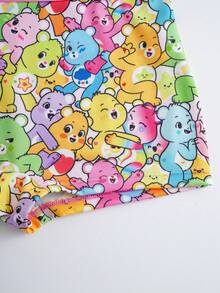 SHEIN X Care Bears 女士卡通印花吊带背心和短裤内衣套装 - 粉色 - 查看 11